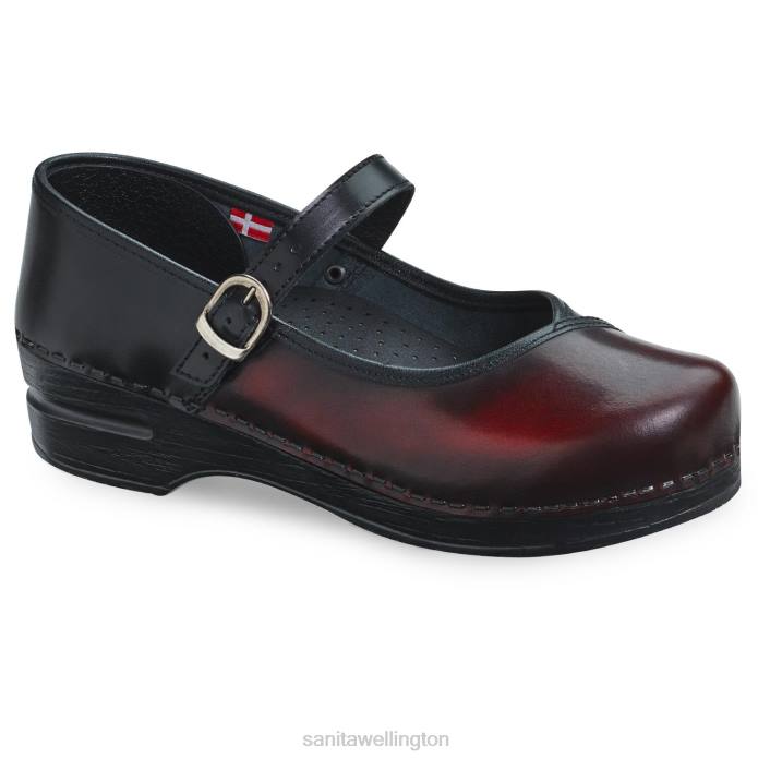 Sanita Everly Women black/red RPB040 Shoes