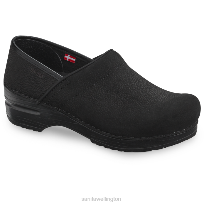 Sanita Pro. Textured Oil Women Black Narrow RPB0114 Shoes